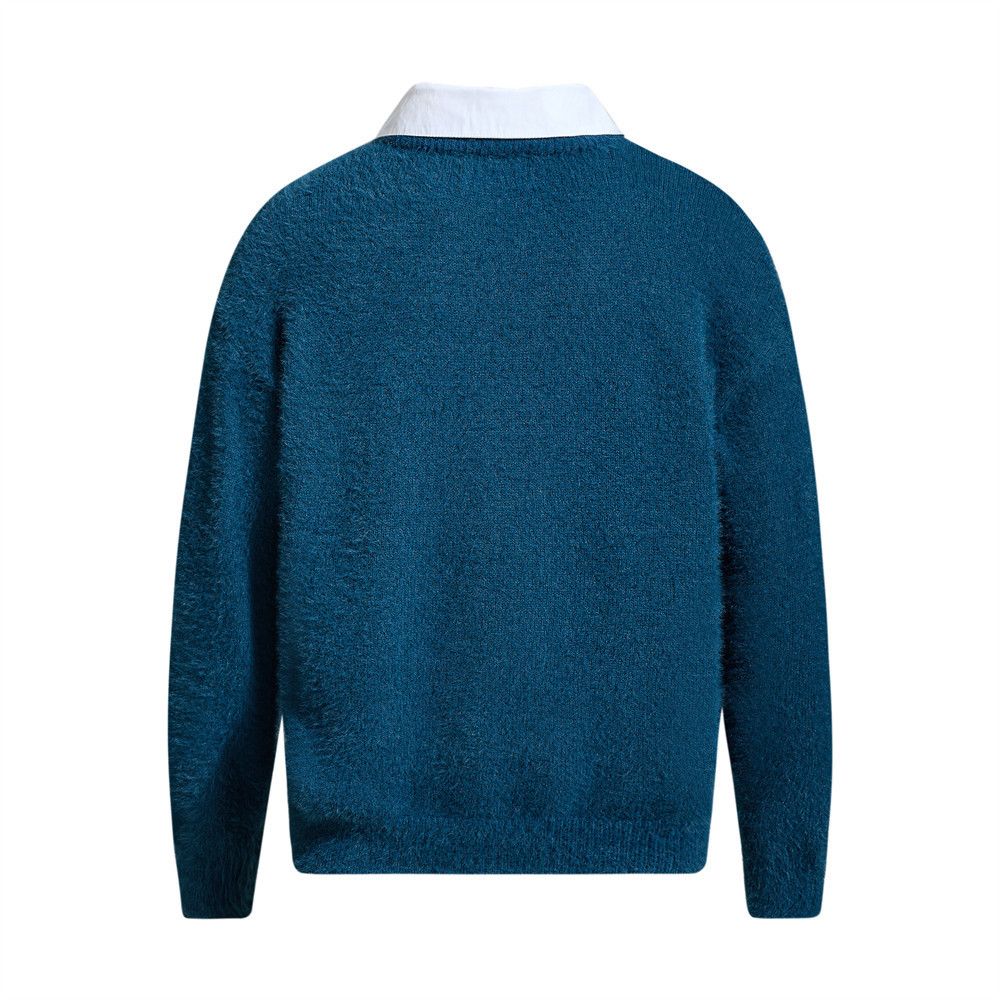 Vintage Men's loose casual knitted Polo embroidered letter sweater Size US M / EU 48-50 / 2 - 2 Thumbnail