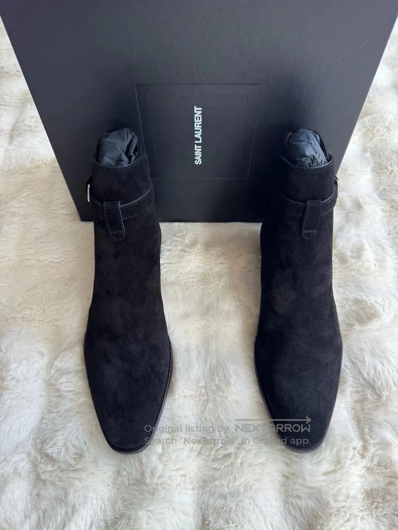 Saint Laurent Paris Saint Laurent YSL Suede Buckle Boots . Size US 10 / EU 43 - 4 Thumbnail