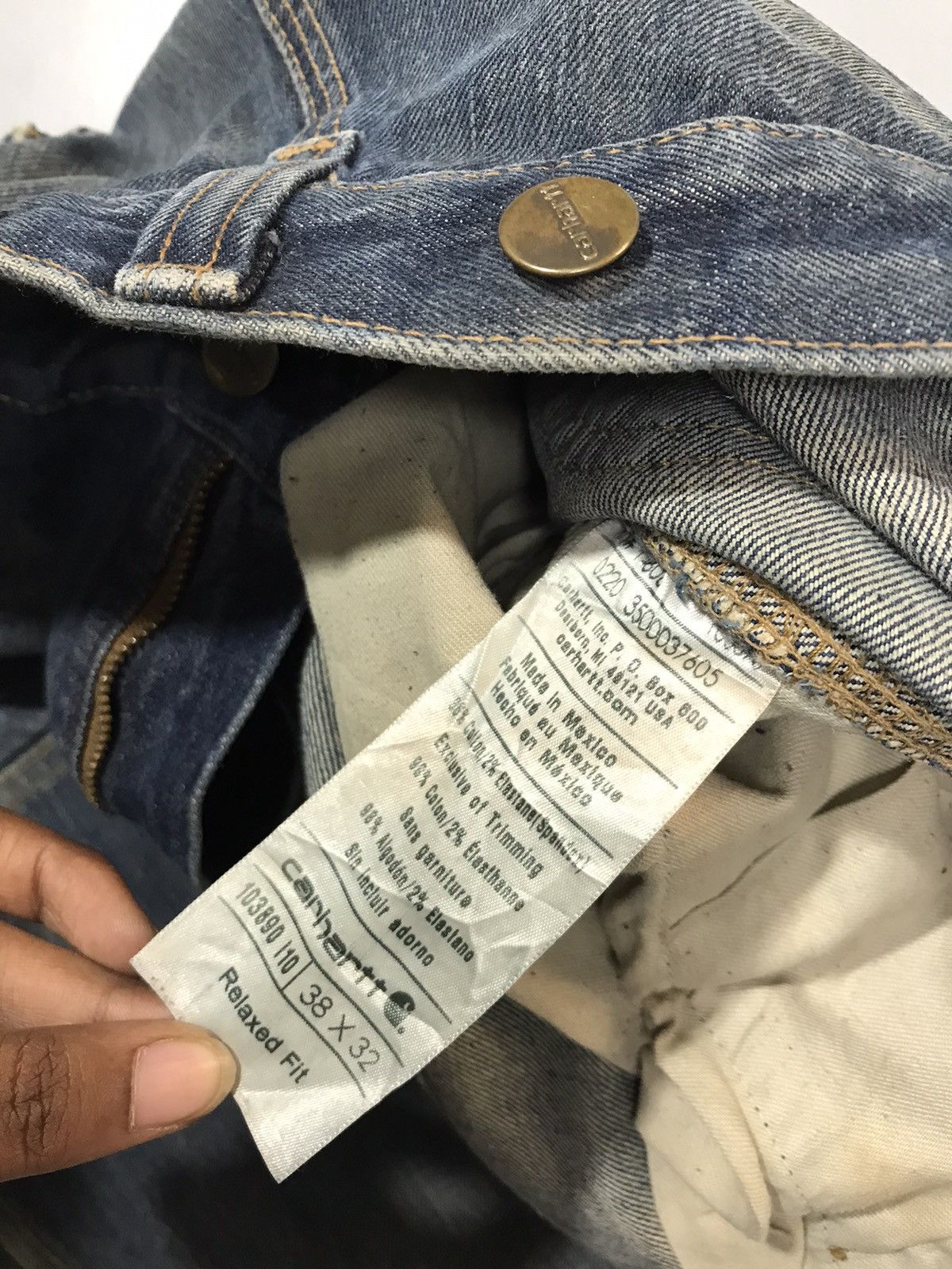 Carhartt Vintage Carhartt repaired double knee workwear denim Size US 38 / EU 54 - 8 Thumbnail