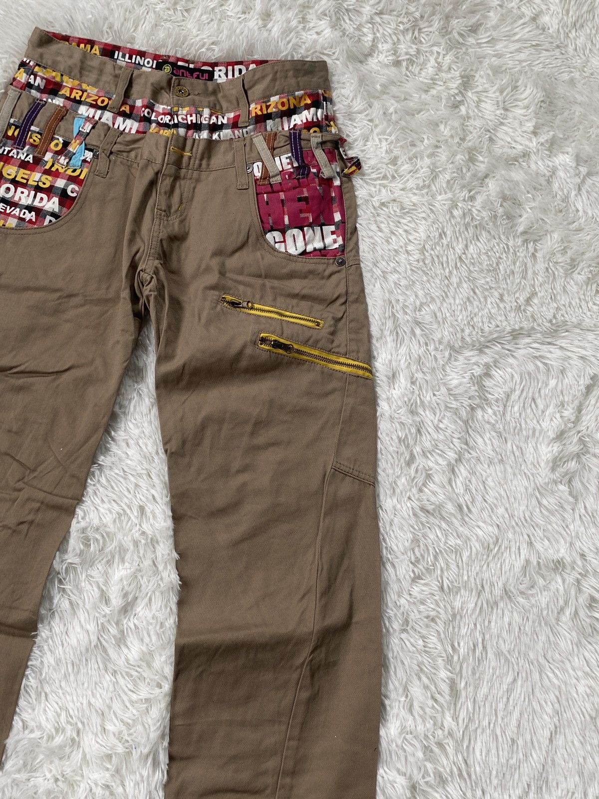 Japanese Brand RARE🔥NYLUS Double Waist ARTFULL Cargo Pants Size US 31 - 3 Thumbnail