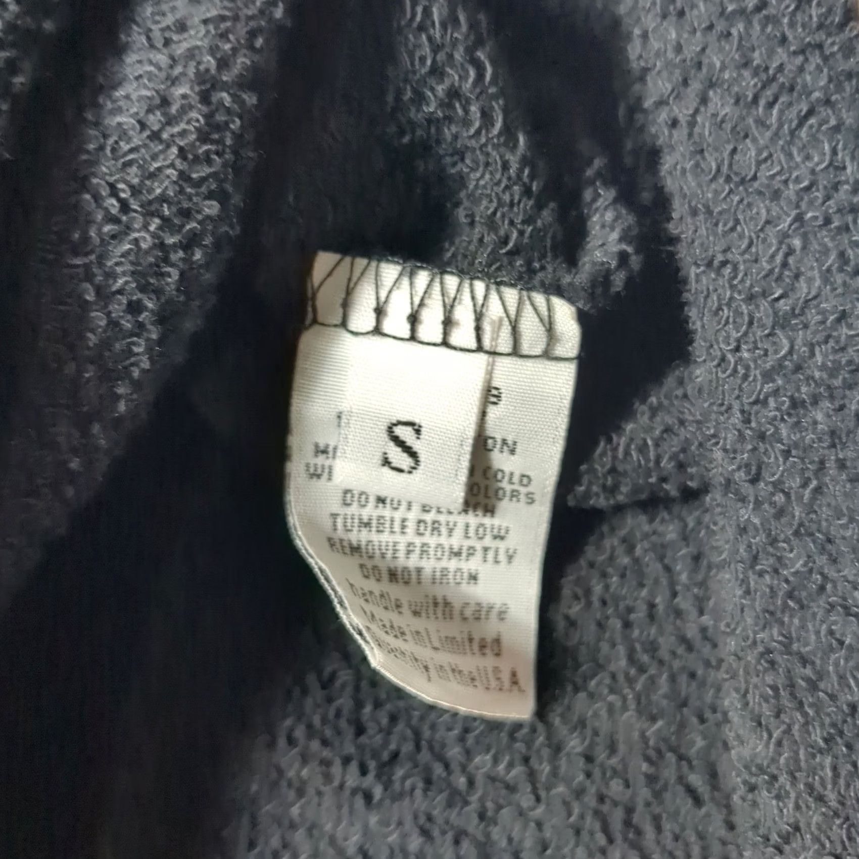 Vintage Lauren Moshi Hoodie Cropped Black Tie Dye Hood Love Peace Happiness Small Womens Sleeve Long Pullover Graphic Print Casual Satin? Size S / US 4 / IT 40 - 6 Thumbnail