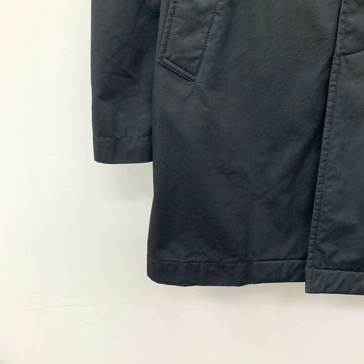 Burberry Burberry Black Cotton Lapel Long-Sleeve Trench Size US M / EU 48-50 / 2 - 4 Thumbnail