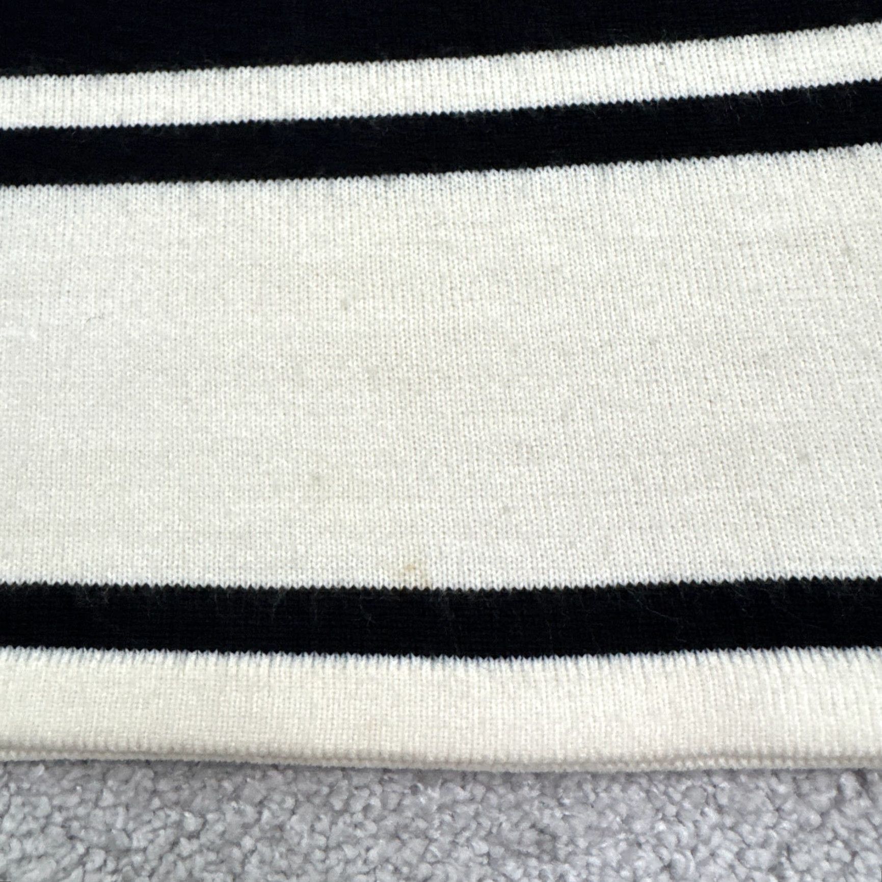 MAGGY LONDON Maggy London Turtleneck Midi Sweater Dress Womens Small Black White Striped Knit Size S / US 4 / IT 40 - 3 Thumbnail