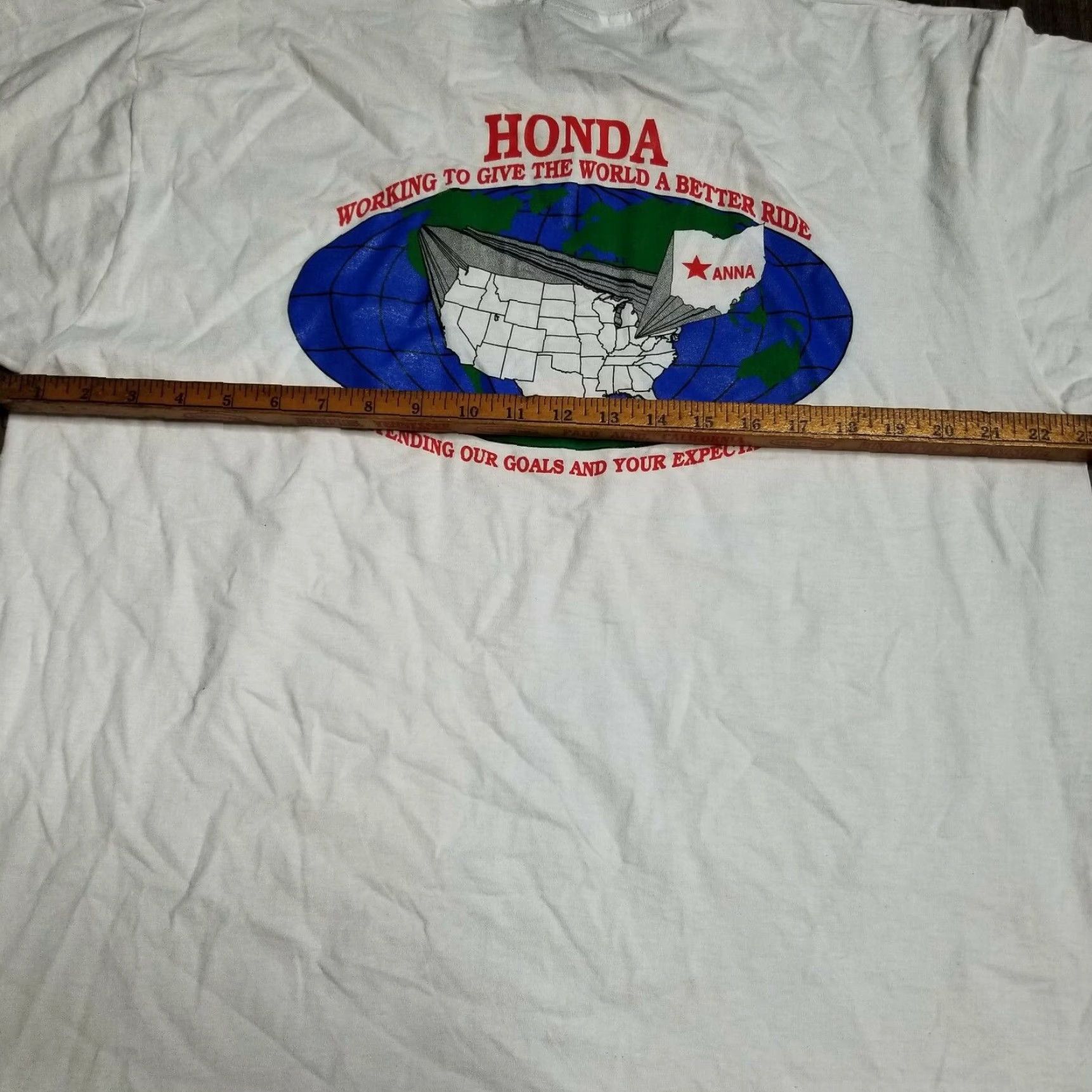 Fruit Of The Loom VINTAGE Honda Graphic Tee White Mens XL Distressed Short Sleeve 80s Biker Style Size US XL / EU 56 / 4 - 7 Thumbnail