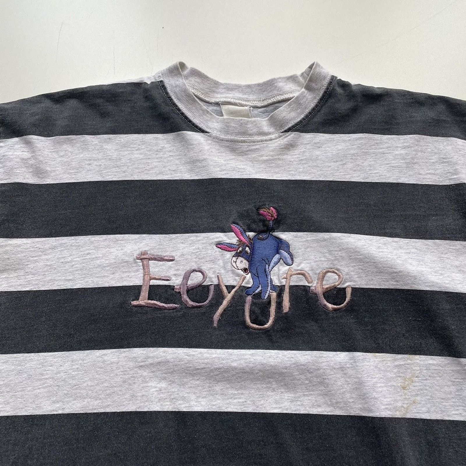 Disney Vintage 90s Eeyore Winnie The Pooh Disney Striped T Shirt XL Size US XL / EU 56 / 4 - 2 Thumbnail