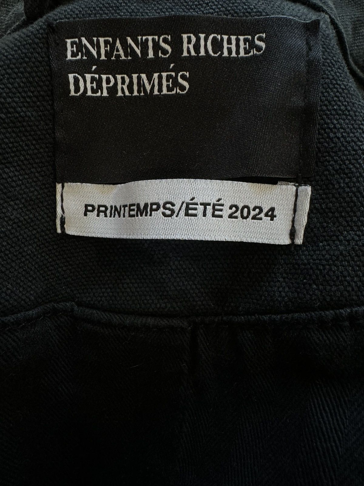 Enfants Riches Deprimes Enfants Riches Déprimés logo-print distressed canvas jacket Size US L / EU 52-54 / 3 - 4 Thumbnail