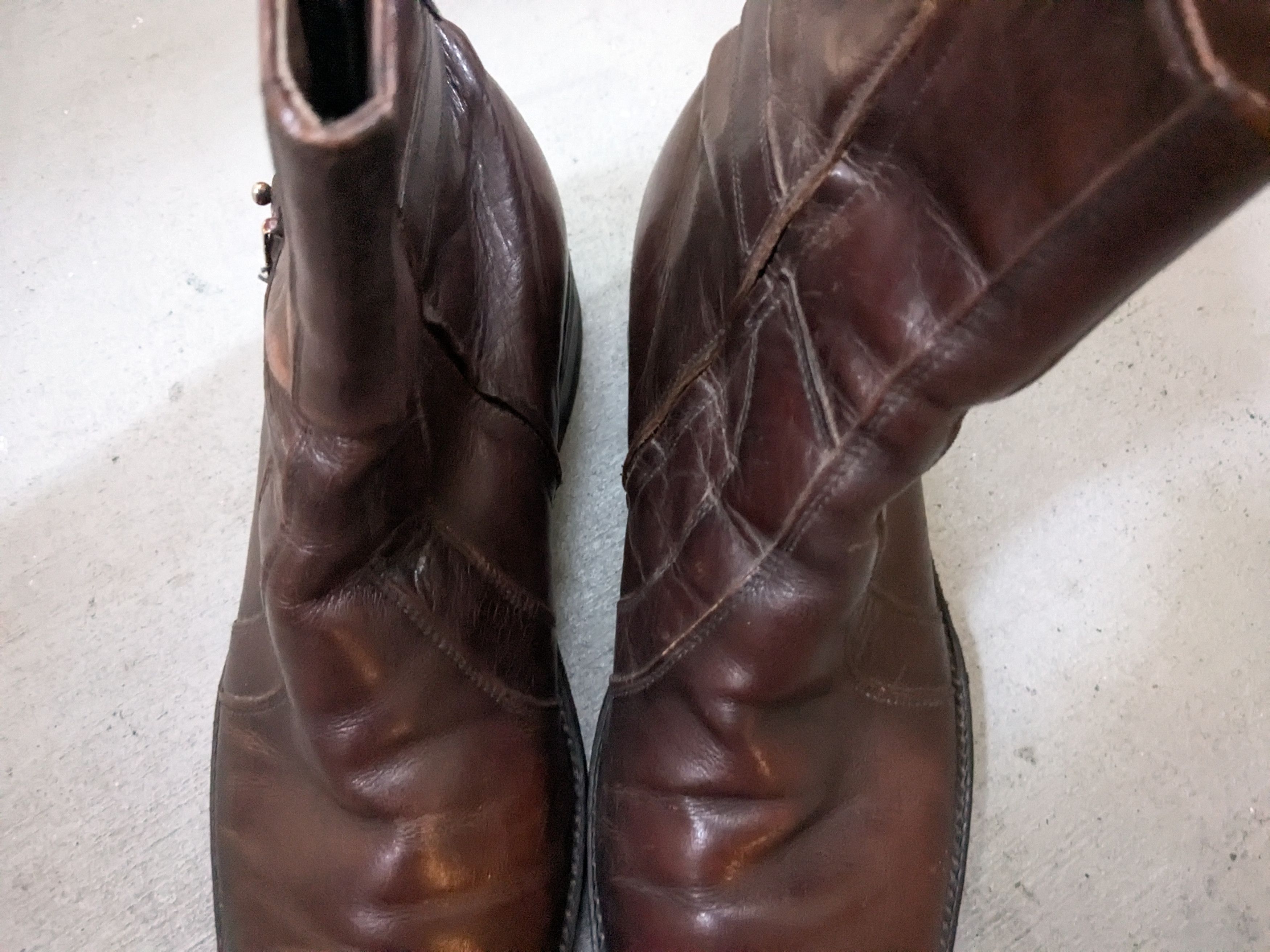 Sears Vintage Sears Side Zip Boots Brown Leather 8.5 D Size US 8.5 / EU 41-42 - 4 Thumbnail