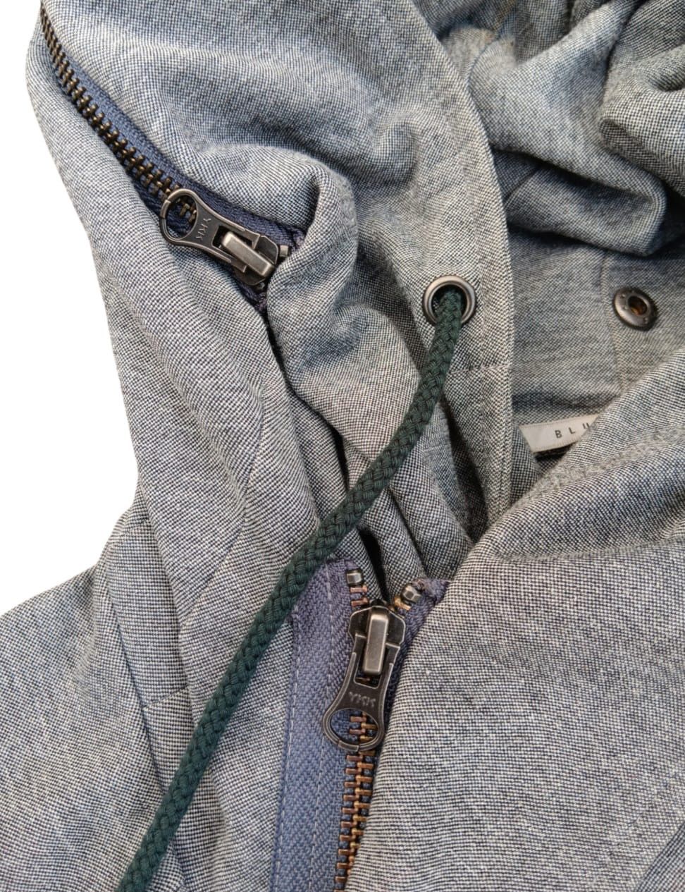 Japanese Brand Blue tornado japan asymmetrical zipper hoodie Size US M / EU 48-50 / 2 - 7 Thumbnail