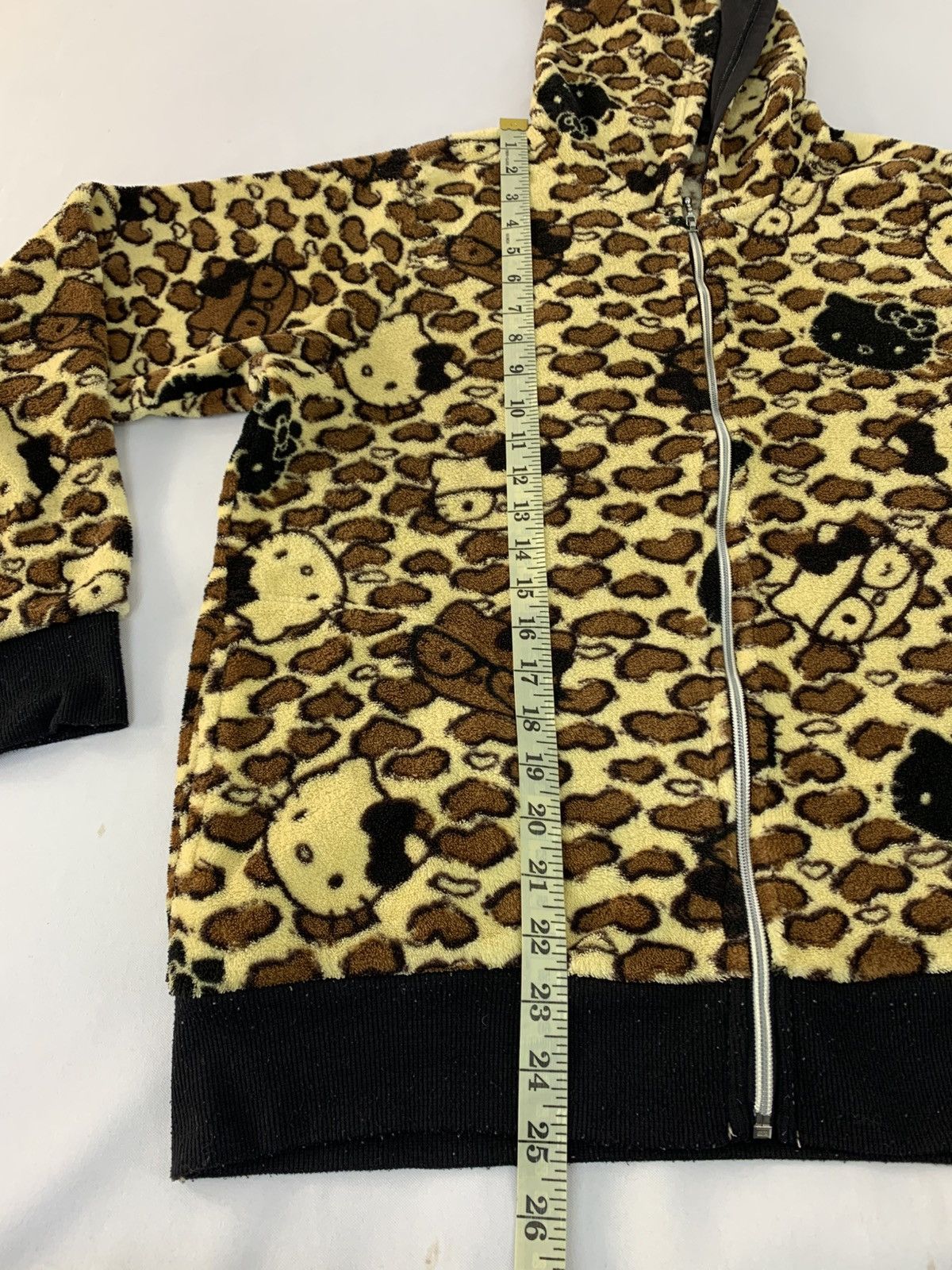 Japanese Brand × Vintage Hello Kitty Leopard Camo All Over Cartoon Art Hooded Zipper Size L / US 10 / IT 46 - 11 Thumbnail