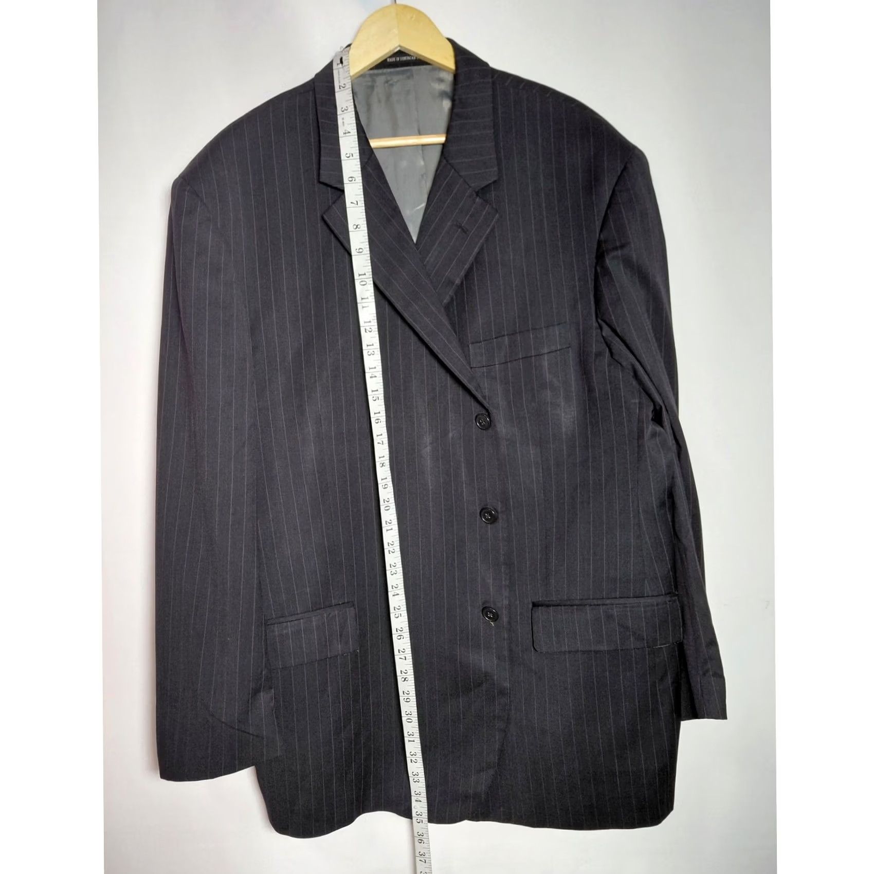 Vintage Gianfranco Ruffini Italy Worsted Wool Blazer Gray 52 Size 52R - 8 Thumbnail