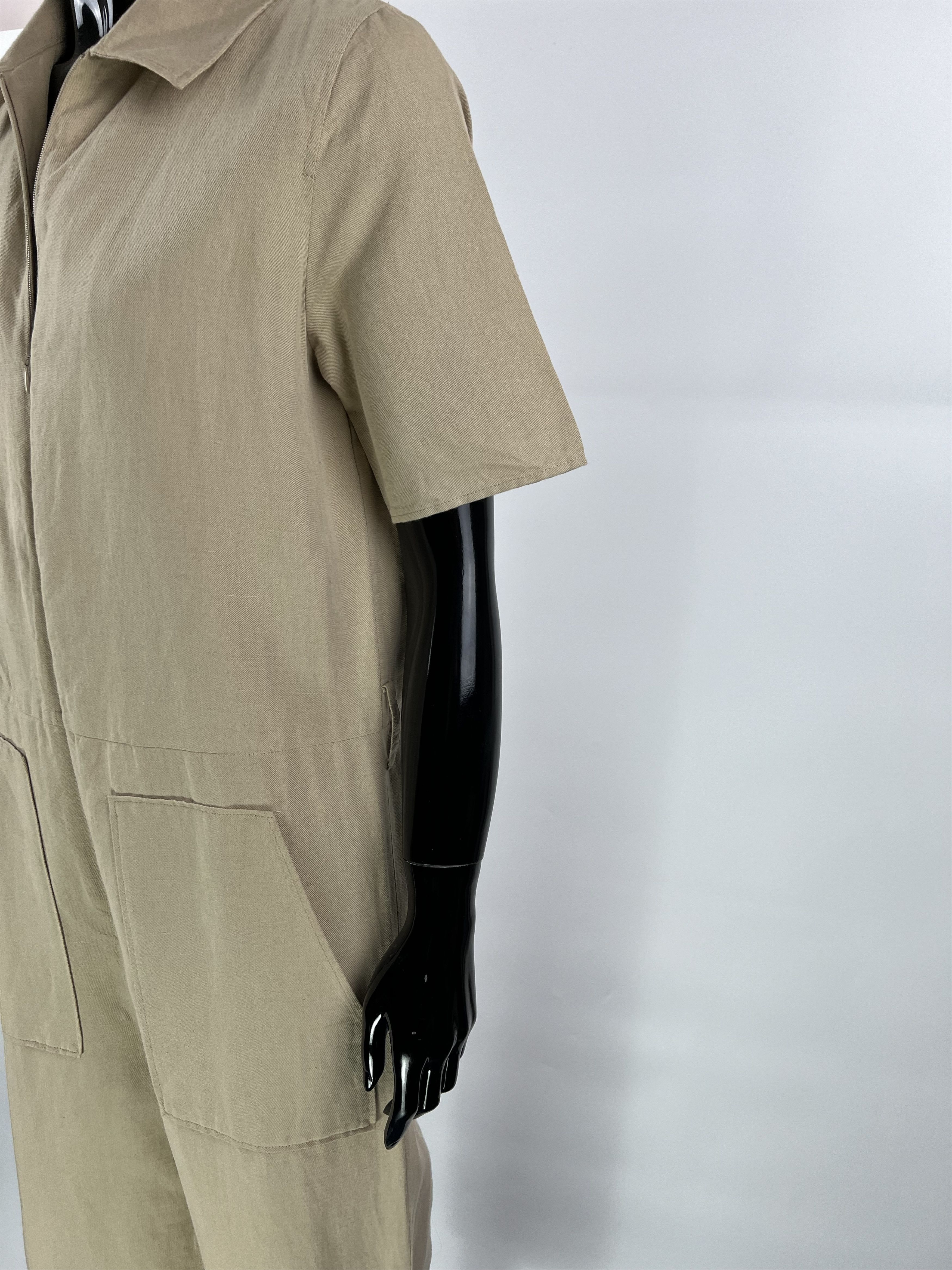 Cos COS Women's Beige Linen Cotton Jumpsuit Size EUR34/XS Size 26" / US 2 / IT 38 - 5 Thumbnail