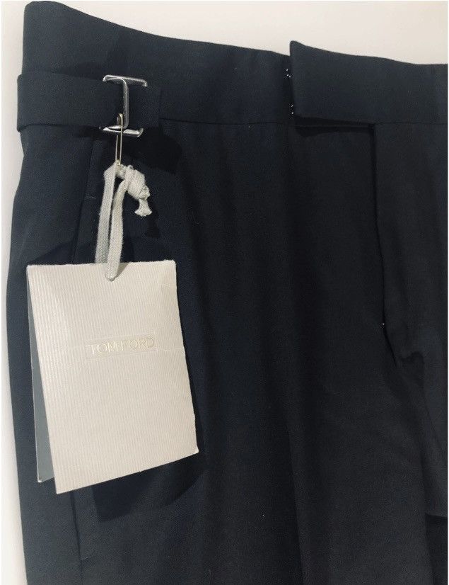 Tom Ford Tom Ford 🇨🇭 Black Wool Trouser Dress Slacks 46 New Unaltered Size 36R - 9 Thumbnail