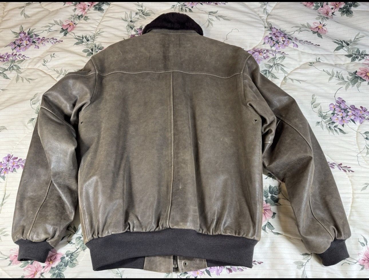 L.L. Bean L.L. Bean Brown Goatskin Leather Shearling Bomber Jacket S Size US S / EU 44-46 / 1 - 13 Thumbnail