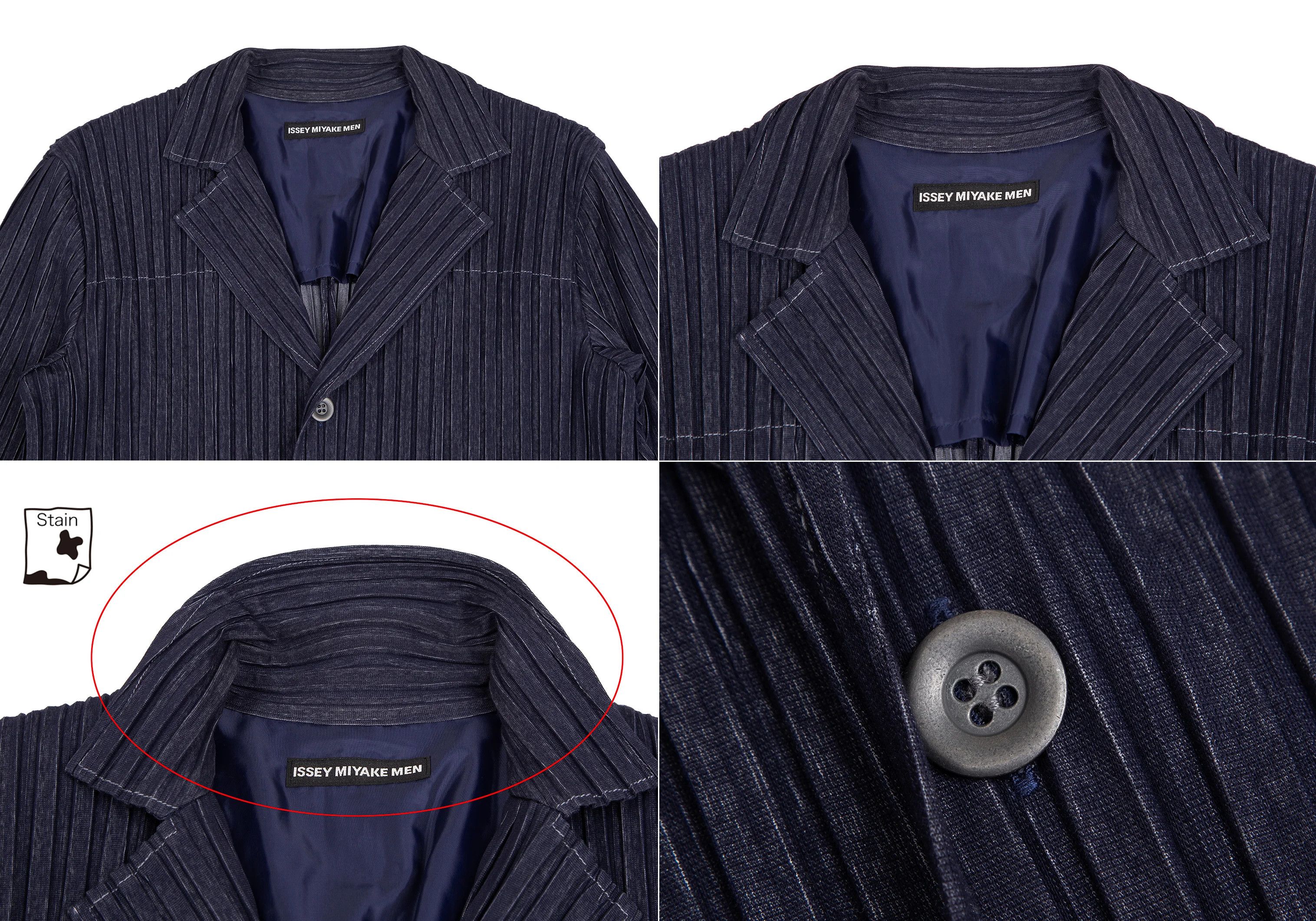Issey Miyake Denim Print Pleated Suit Set in Indigo Color Size US XL / EU 56 / 4 - 3 Thumbnail