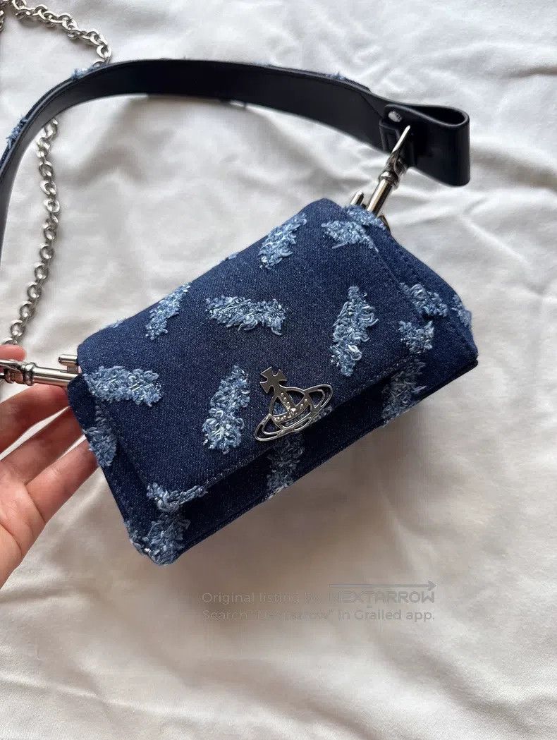 Vivienne Westwood Vivienne Westwood size os Hazel Denim Small Baguette Bag, c Size ONE SIZE - 2 Thumbnail