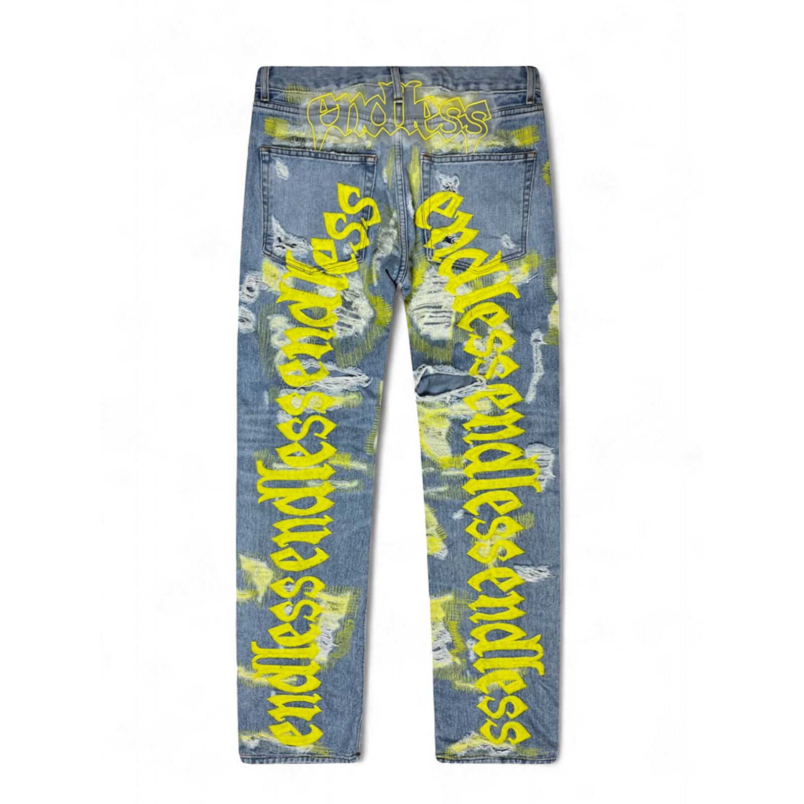 Endless Endless Denim Leather Pants | Grailed