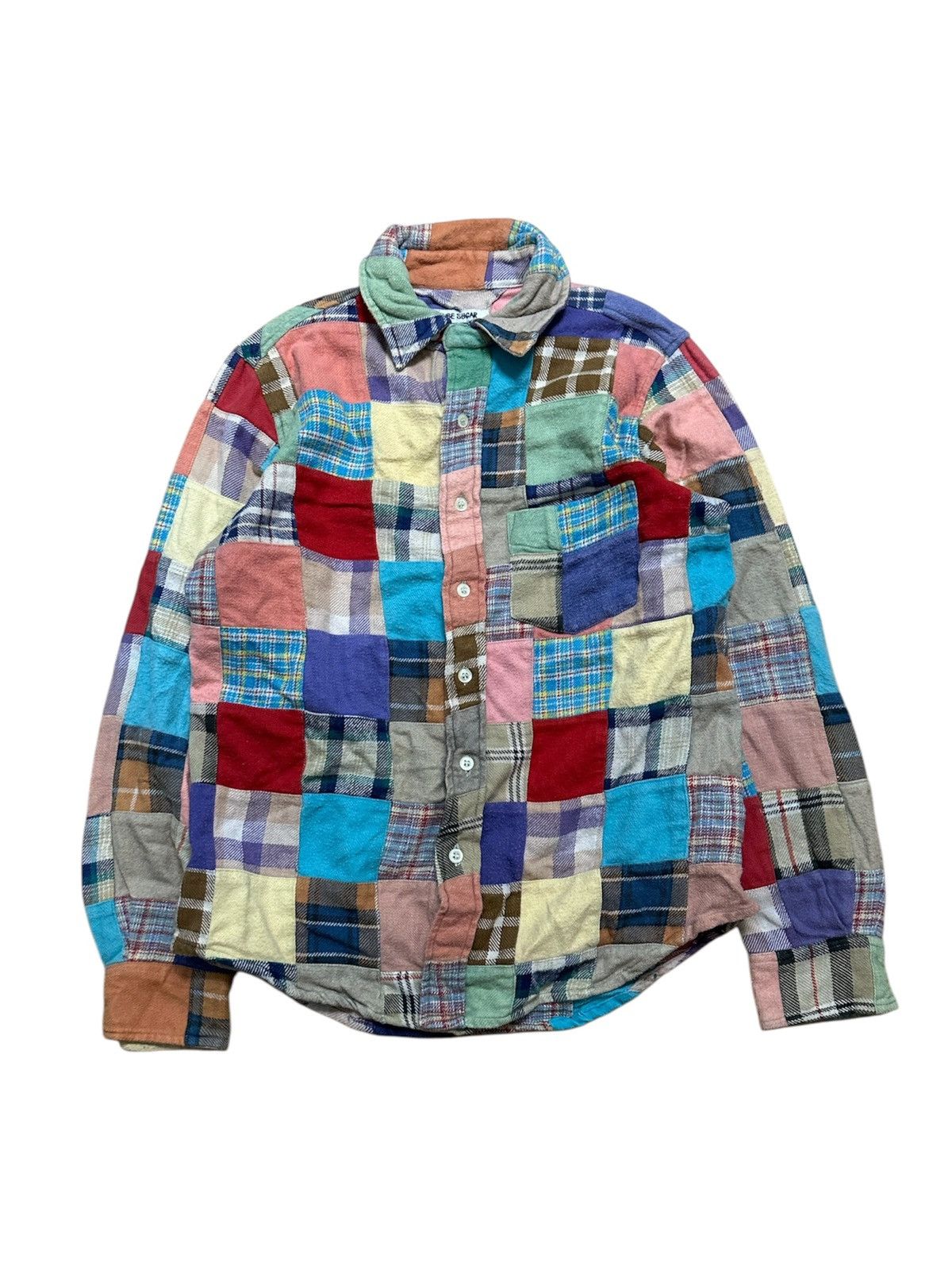 Japanese Brand × Sugar Cane Cube Sugar Japan Patchwork Single Pocket Button Up Shirt Size US M / EU 48-50 / 2 - 2 Thumbnail