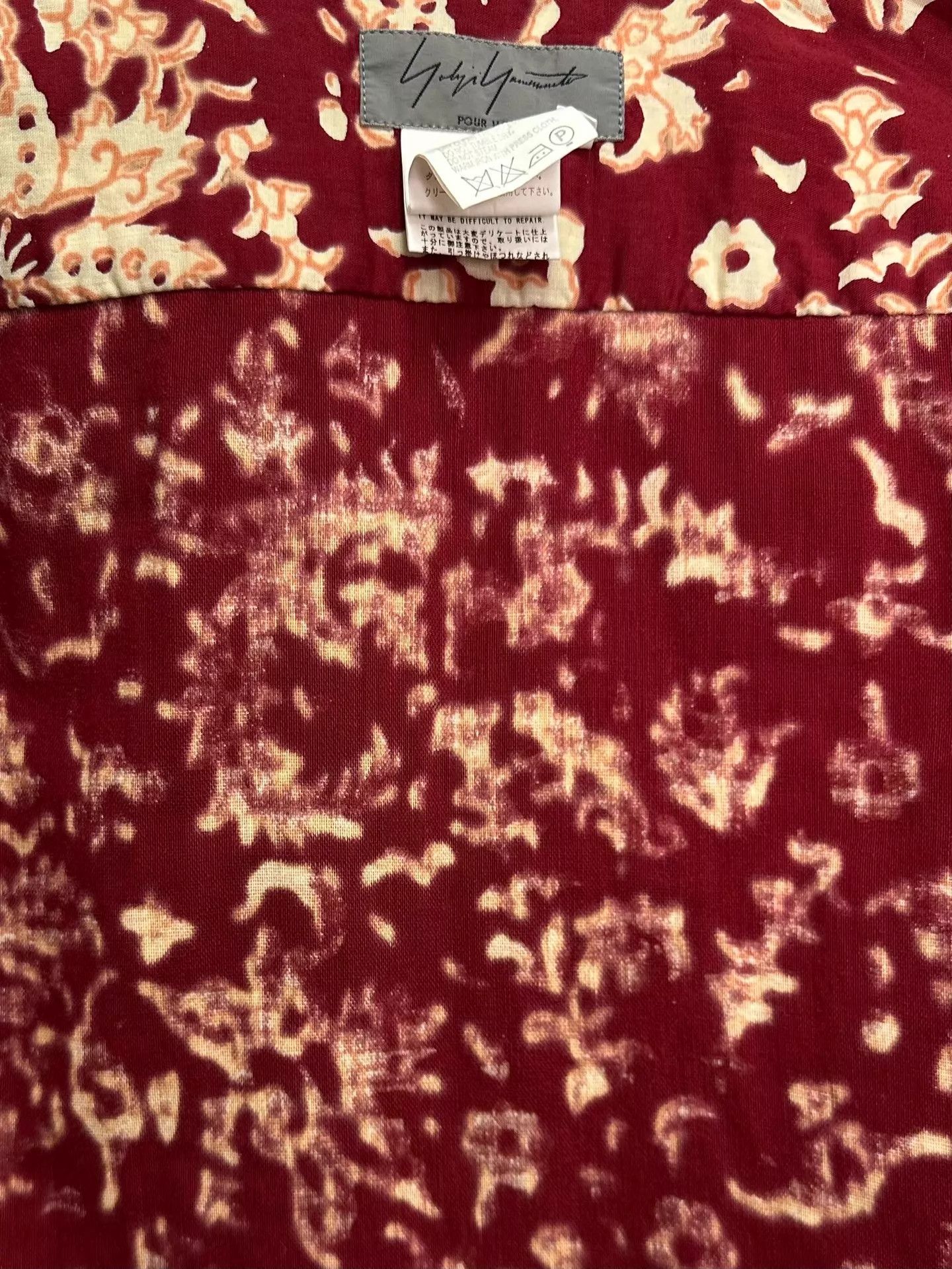 Yohji Yamamoto Yohji Yamamoto 06SS Hand-Discharge Flower Shirt Size US L / EU 52-54 / 3 - 7 Thumbnail