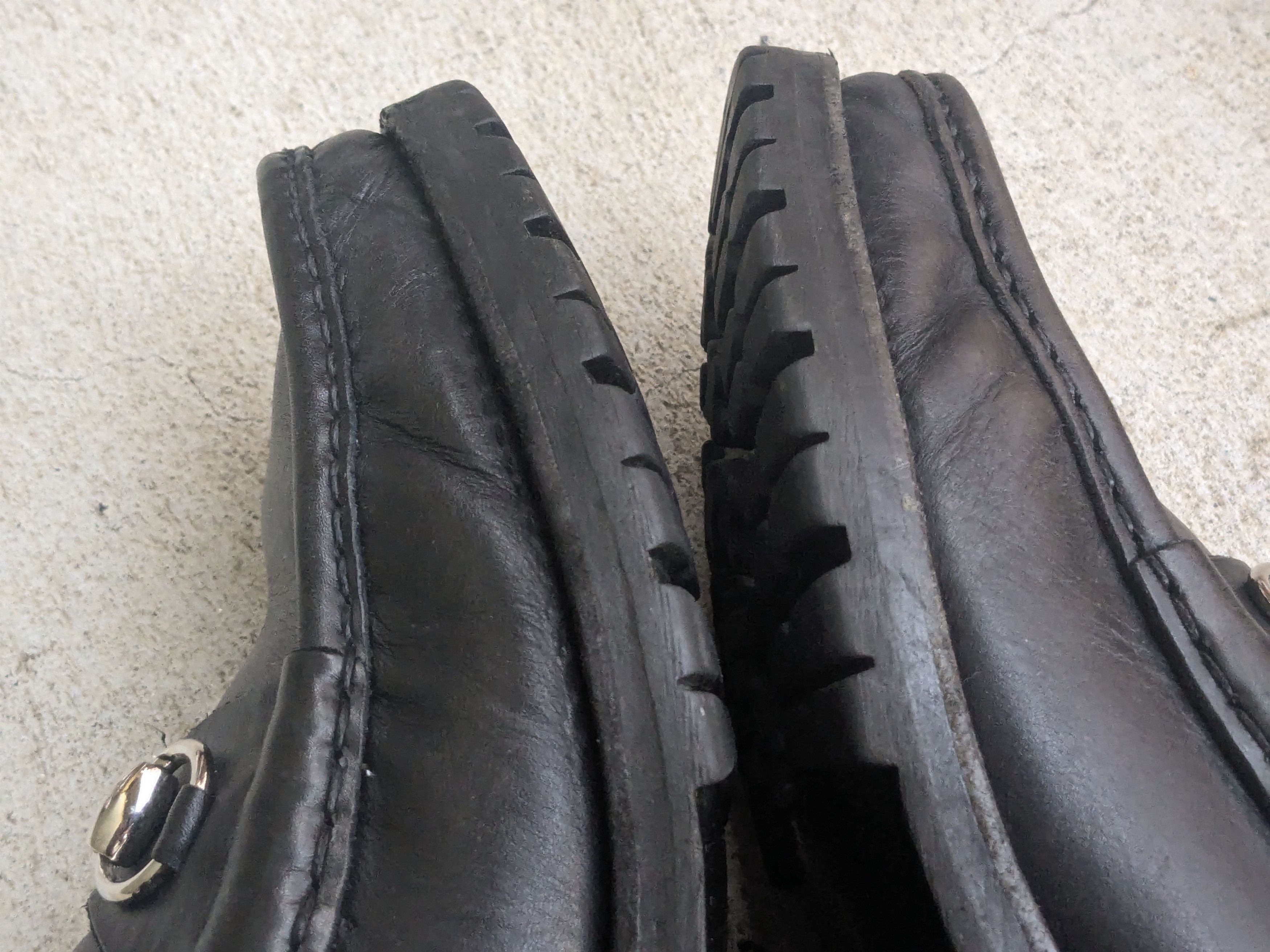Gucci Gucci Horsebit Loafers Black 8 D Leather Rubber Snaffle Size US 8 / EU 41 - 9 Thumbnail