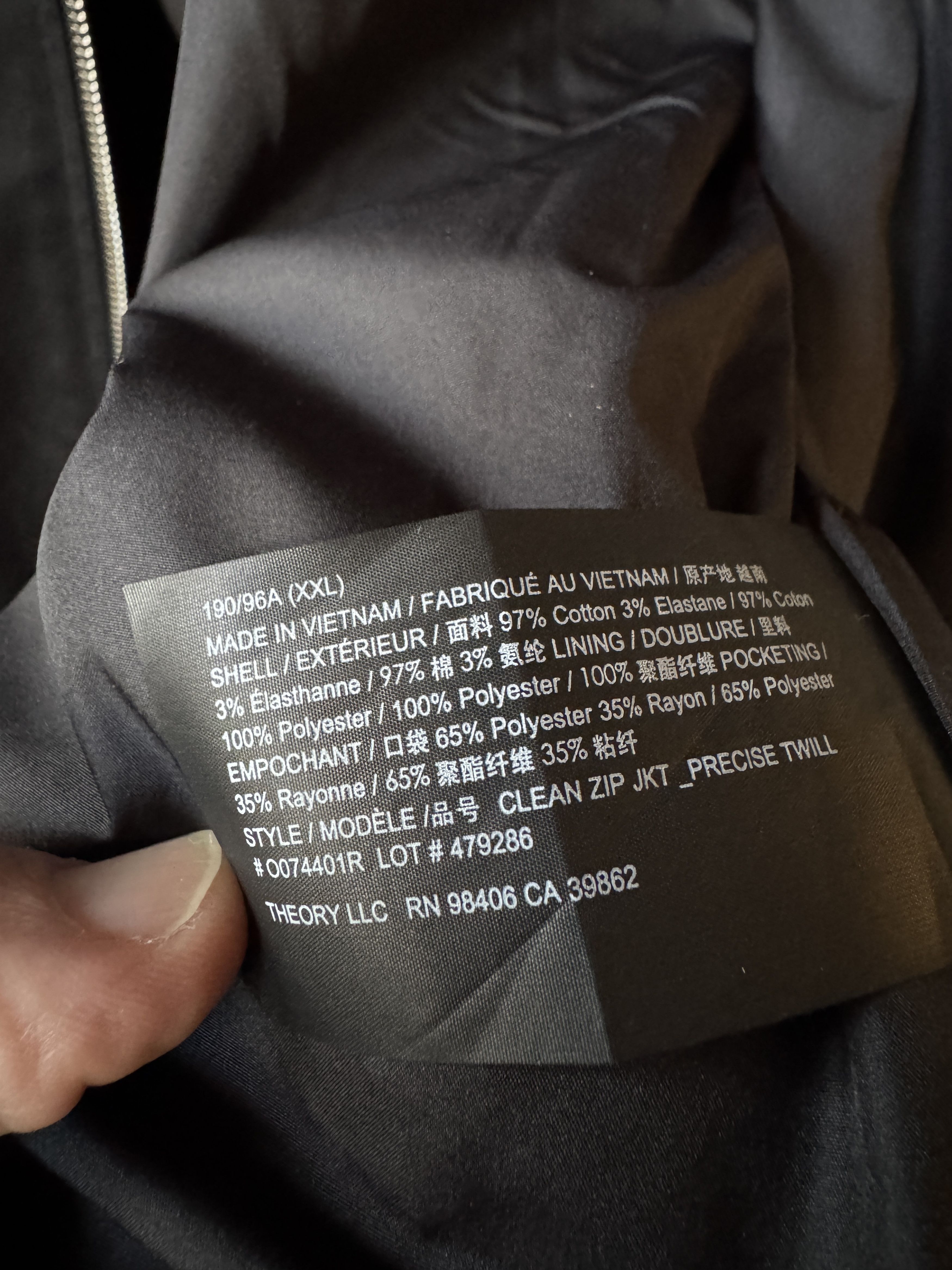 Theory Brand New THEORY Front Zip Light Jacket Size US XXL / EU 58 / 5 - 8 Thumbnail