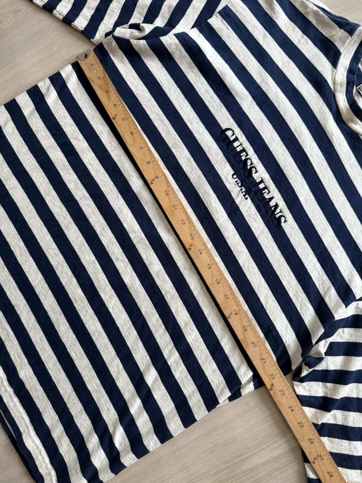 Gustin Vintage Guess Jeans USA Stripe Long Sleeve Sz M Made in USA Size US M / EU 48-50 / 2 - 3 Thumbnail