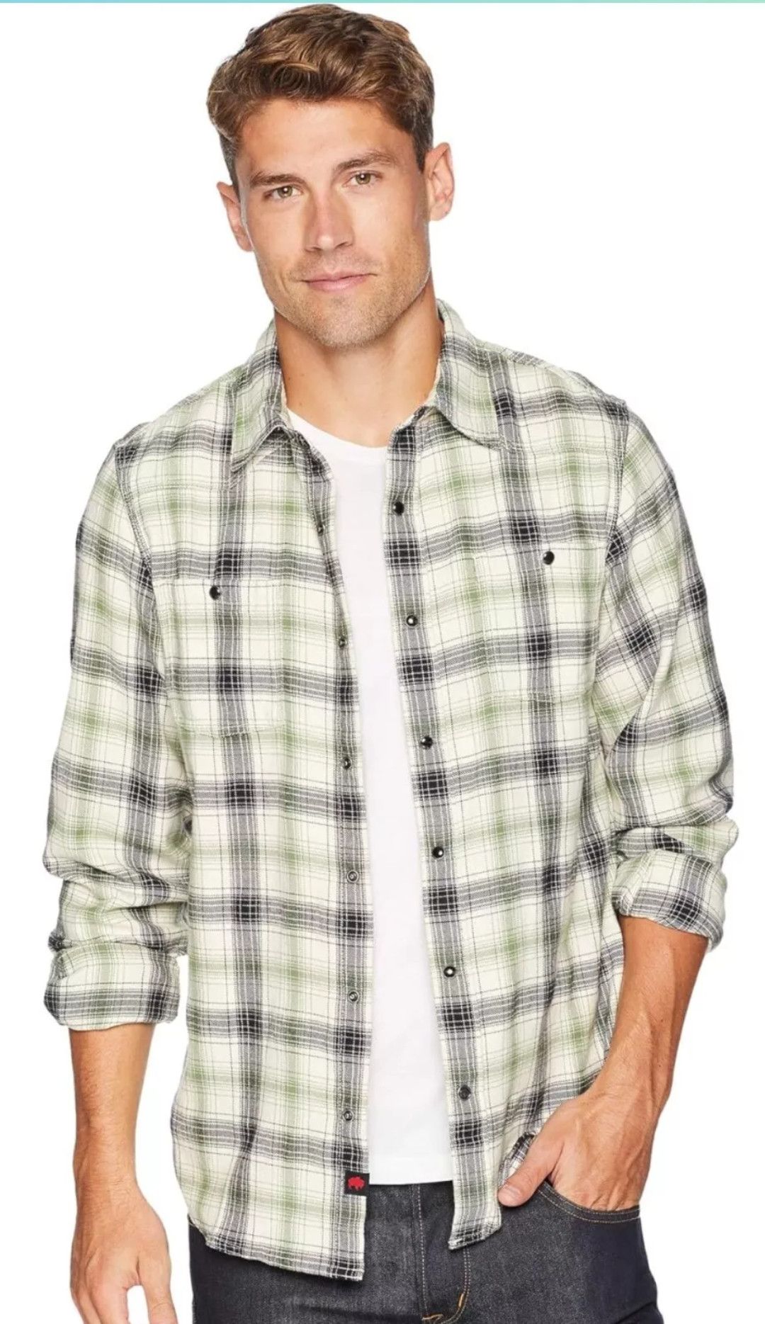Mountain Khakis Mountain Khakis Saloon Western Flannel Medium Cream Plaid Size US M / EU 48-50 / 2 - 1 Thumbnail