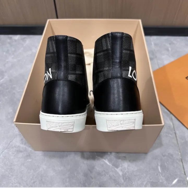 Louis Vuitton Louis Vuitton Black High-Top Fashion Sneakers -2508 Size US 7.5 / EU 40-41 - 3 Thumbnail