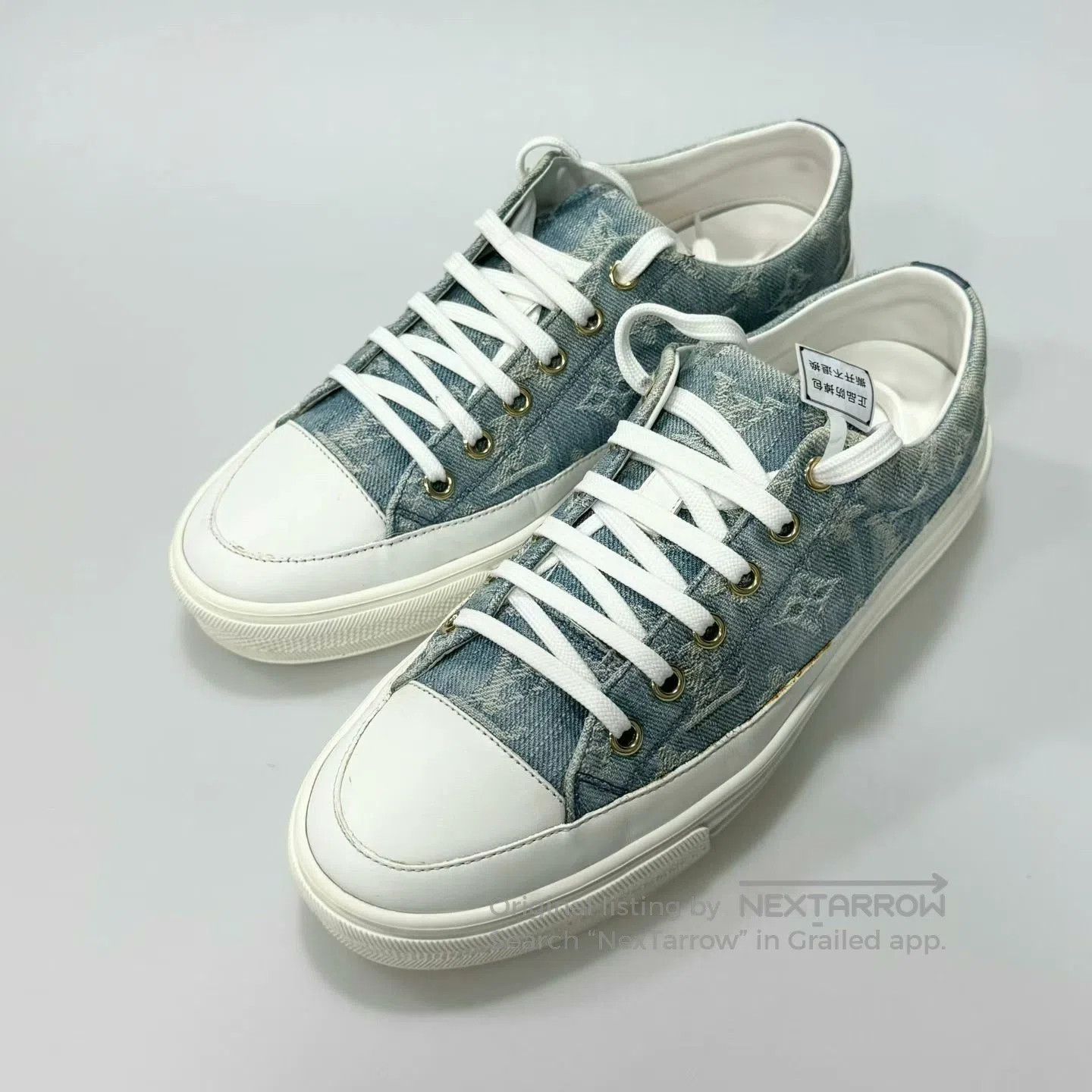 Louis Vuitton louis vuitton blue denim canvas shoes. Size US 6 / EU 39 - 1 Thumbnail