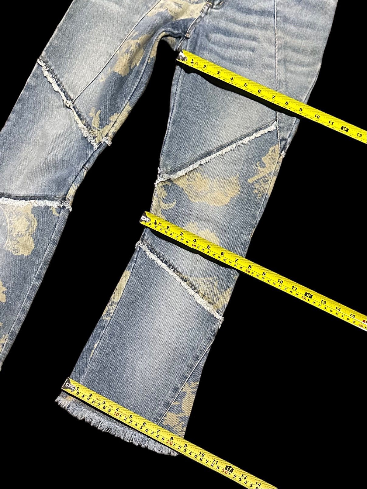 Designer × If Six Was Nine × Jean Paper Cut Hagi Denim JOUER AUX ECHECS Bootcut Flores Jeans Size 28" / US 6 / IT 42 - 16 Thumbnail