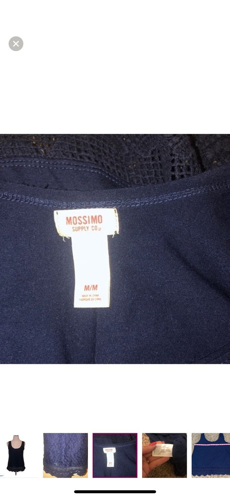 Mossimo Mossimo medium navy lace tank top Size M / US 6-8 / IT 42-44 - 5 Thumbnail
