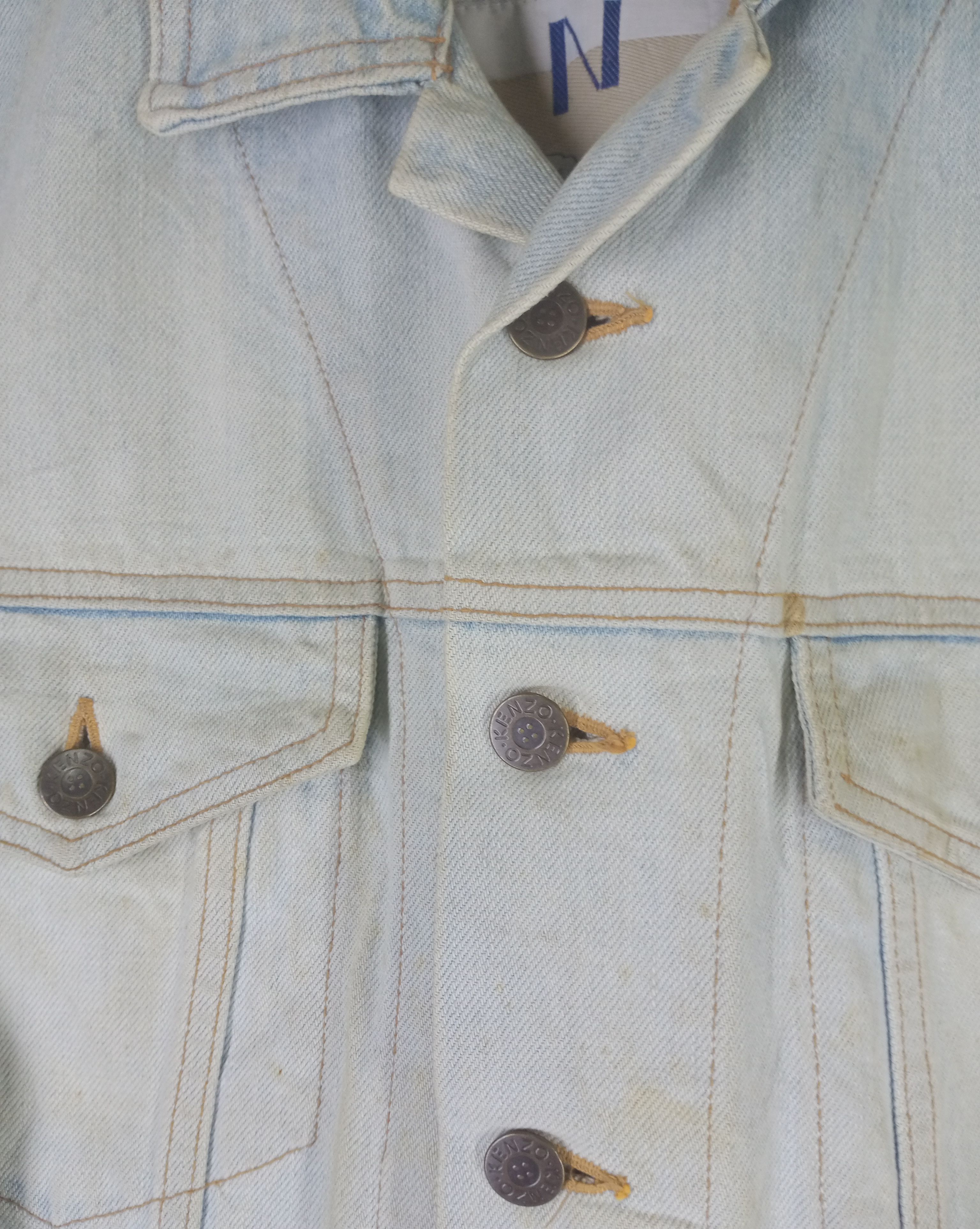 Kenzo Rare Vintage 90s Kenzo Distressed Denim Jacket Size US M / EU 48-50 / 2 - 6 Thumbnail
