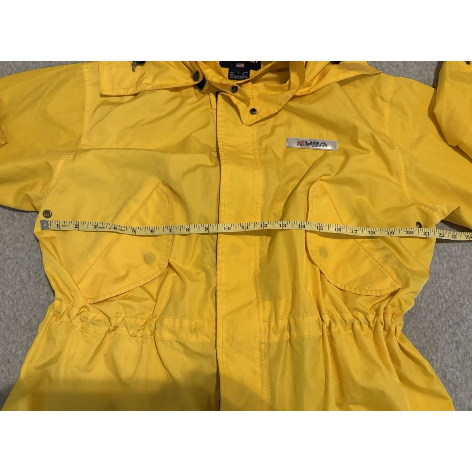 Ralph Lauren VINTAGE Ralph Lauren Polo Sport Windbreaker Jacket Yellow USA USA Ralph Lauren Small Men S Jacket Long Polyester Solid Windbreaker Mens Yellow Small Size US S / EU 44-46 / 1 - 6 Thumbnail