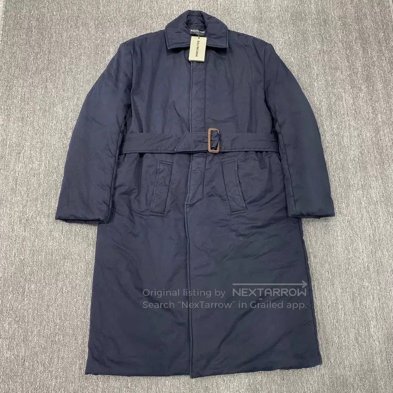 Balenciaga Balenciaga Blue Cotton Coat Jacket Size US S / EU 44-46 / 1 - 1 Thumbnail