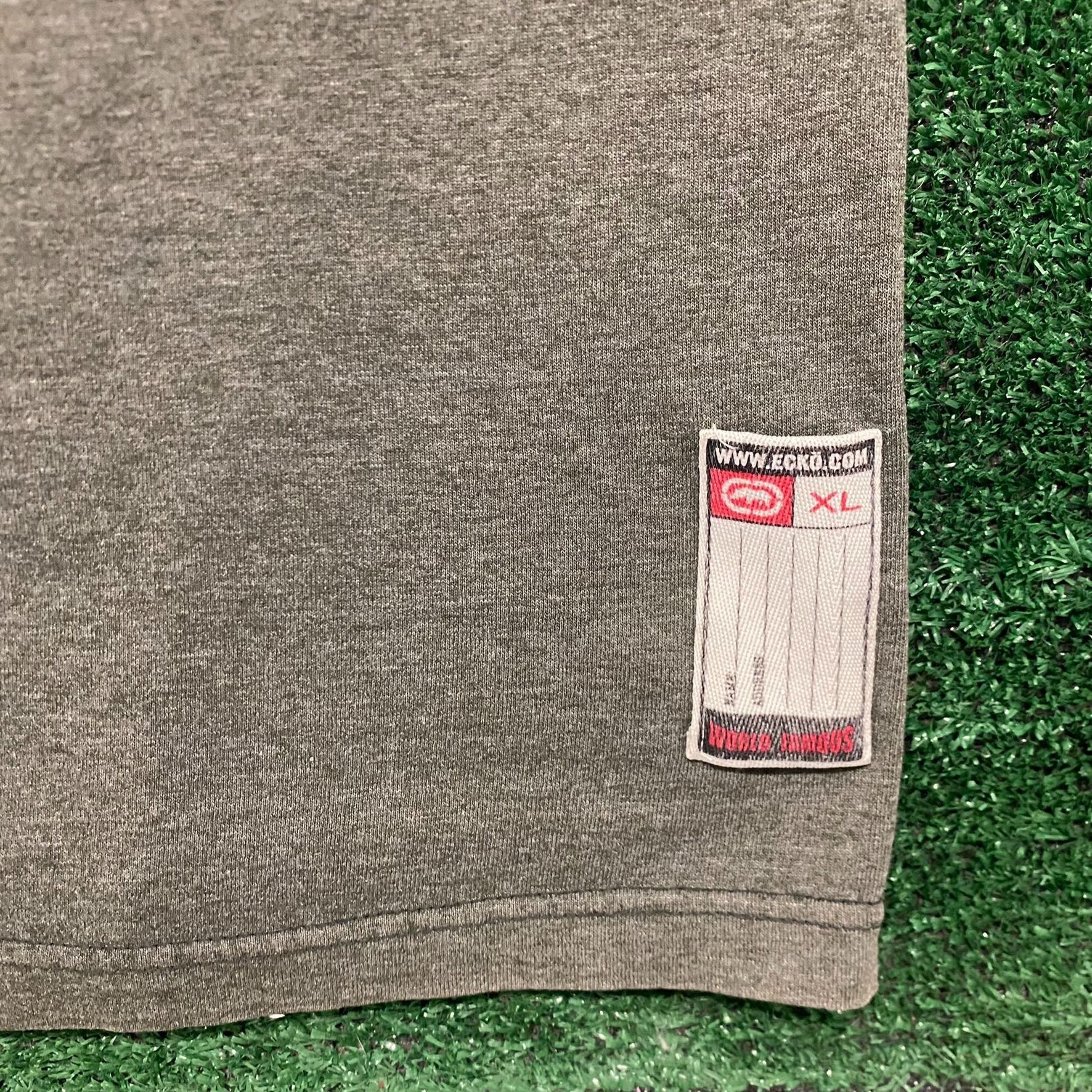 Ecko Unltd. Vintage 90s Ecko Unltd. Rhino Baggy Sun Faded Drill Trap Tee Size US XL / EU 56 / 4 - 5 Thumbnail