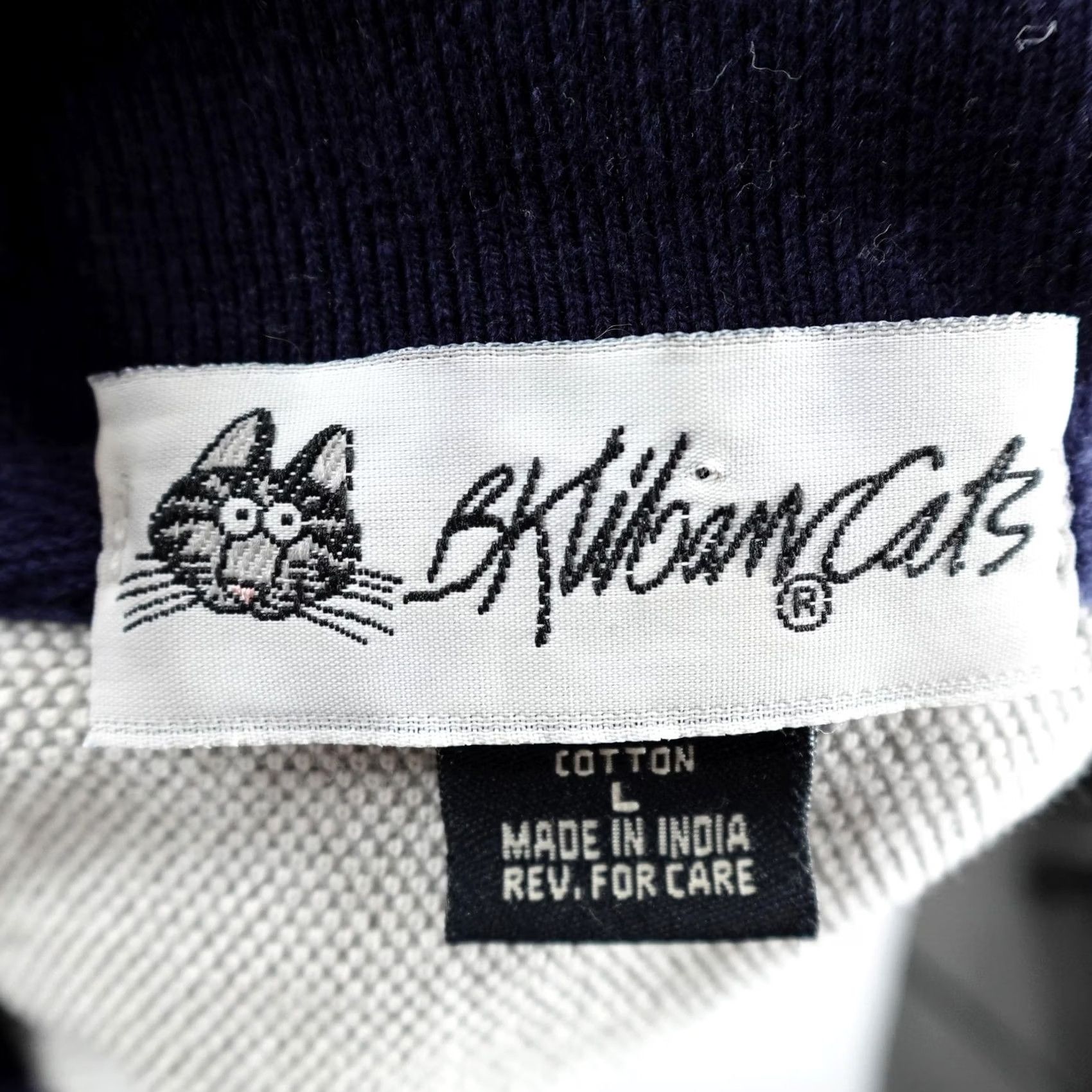 Vintage VINTAGE Shirt Mens L Gray Kliban Cat Polo Blue Hawaii Golf Pique Cotton Size US L / EU 52-54 / 3 - 7 Thumbnail