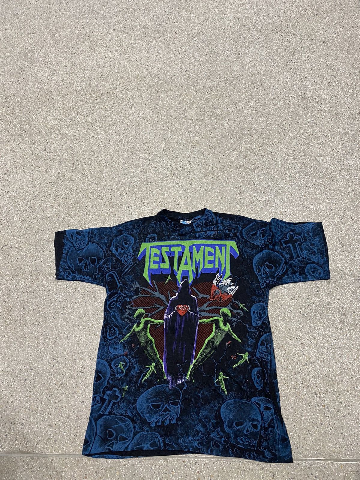 Band Tees × Vintage Vintage Testament Oveprinted Like Kanye Has Tee Size US XL / EU 56 / 4 - 1 Thumbnail