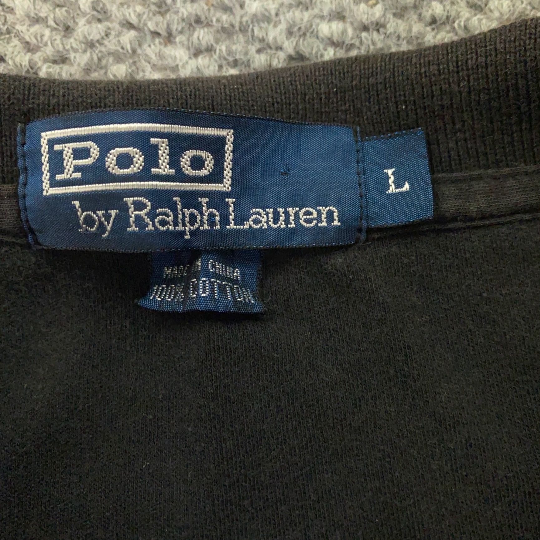 Polo Ralph Lauren VINTAGE Polo Ralph Lauren Polo Shirt Mens Large Black Preppy Short Sleeve Collared Knit Summer Size US L / EU 52-54 / 3 - 4 Thumbnail