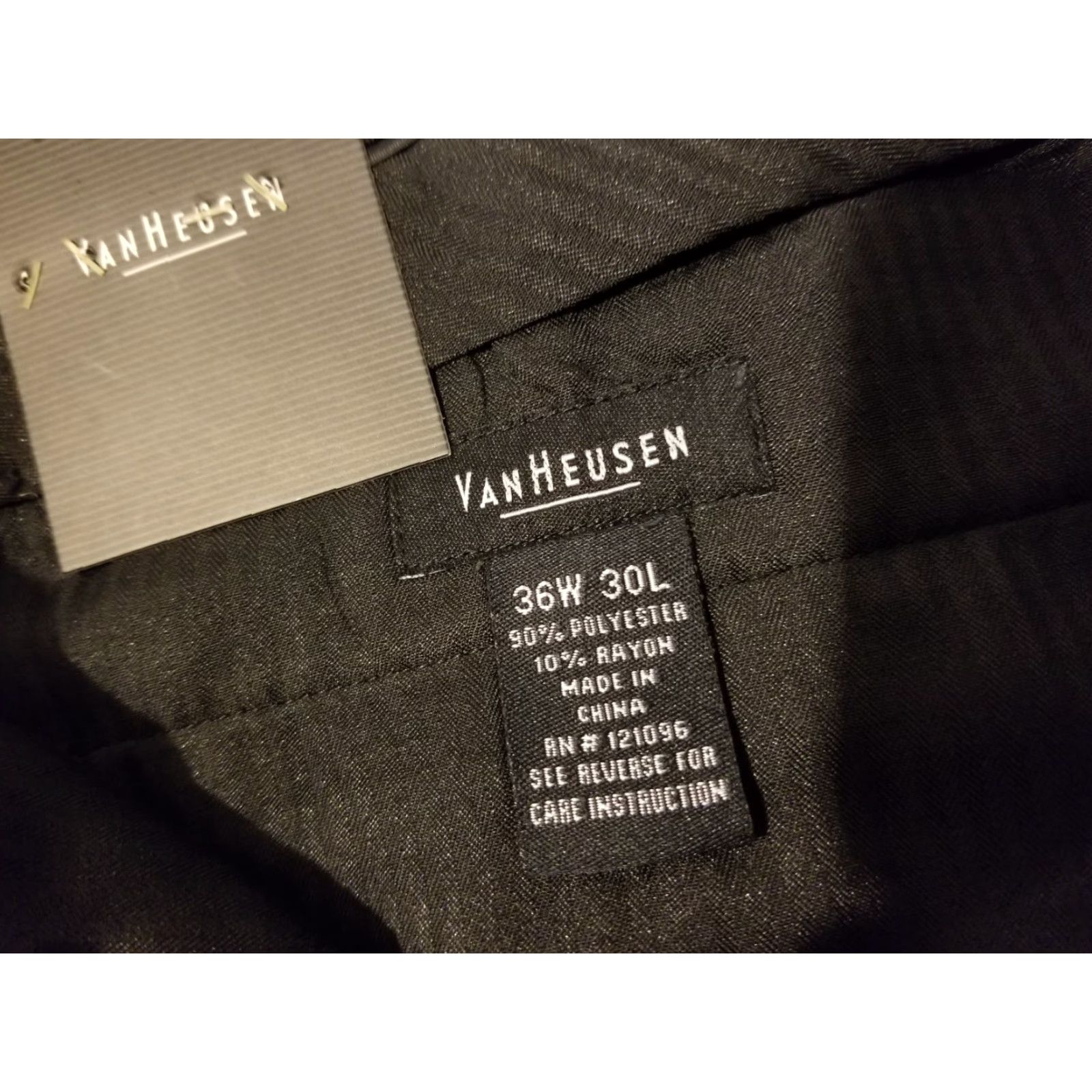 Van Heusen VAN HEUSEN Mens Dress Pants 36x30 Gray Regular Inseam 30 Chino Slack Trousers Pants Size US 36 / EU 52 - 7 Thumbnail
