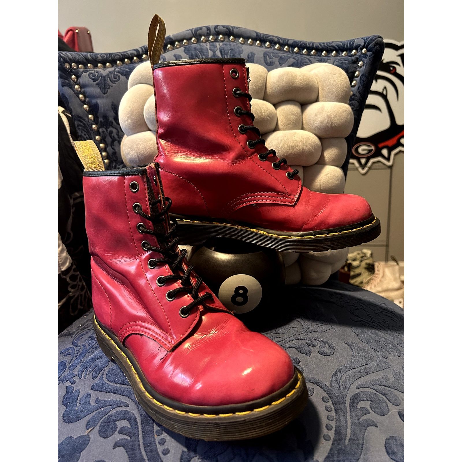 Dr. Martens Dr Martens Pink 1460 Vegan Patent Leather size 8/EU 39 Size US 8 / IT 38 - 1 Thumbnail