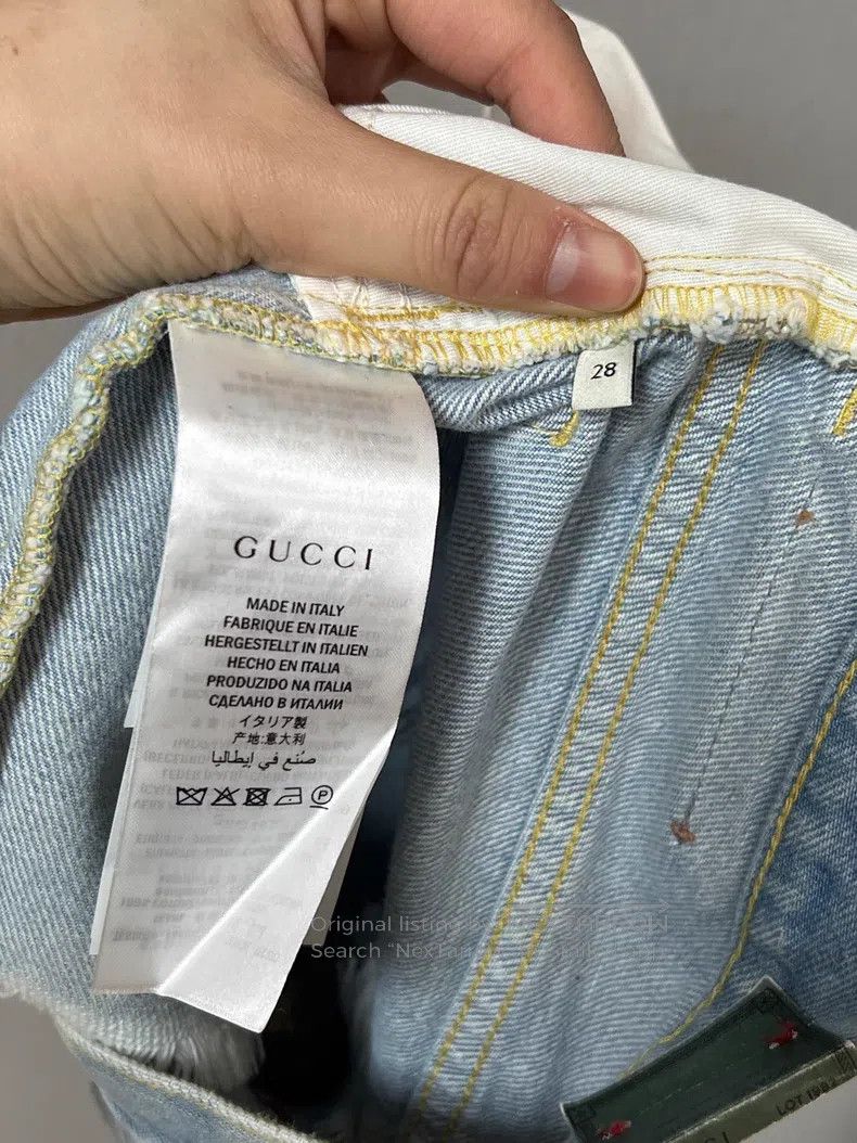 Gucci Gucci Floral embroidery, tassels, denim shorts Size 28" / US 6 / IT 42 - 6 Thumbnail