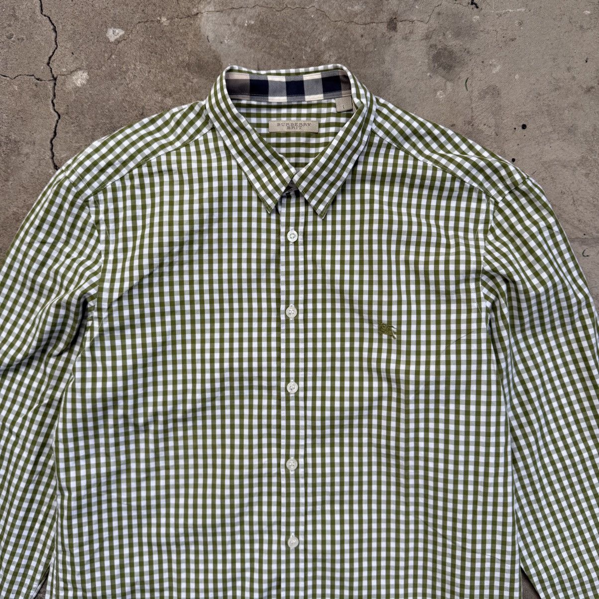 Burberry Burberry Brit Button Up Green Shirt Size US L / EU 52-54 / 3 - 3 Thumbnail