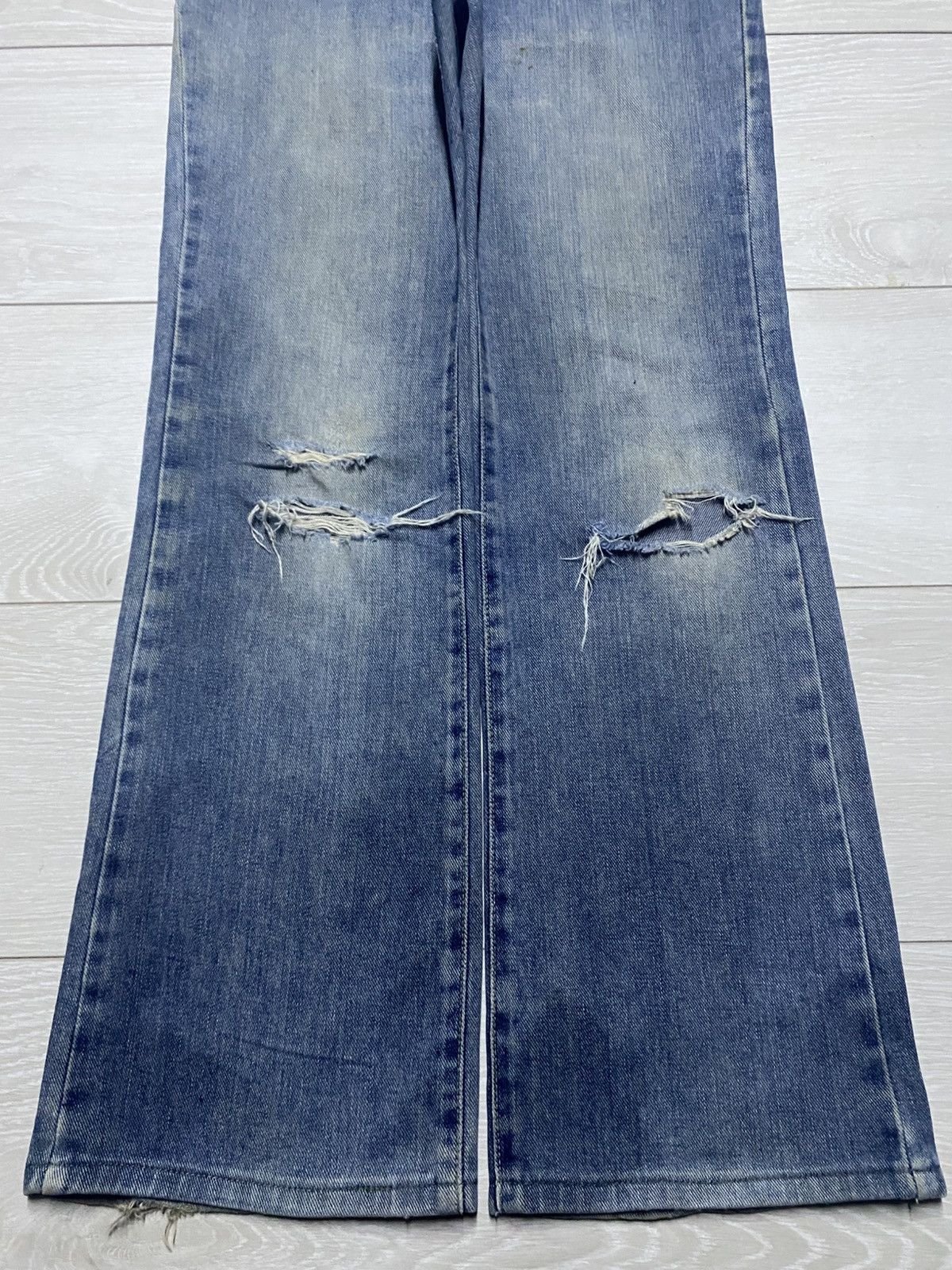 Japanese Brand Vintage Japanese Bobson Ladys Grunge Distressed Flare Jeans Size US 28 / EU 44 - 5 Thumbnail
