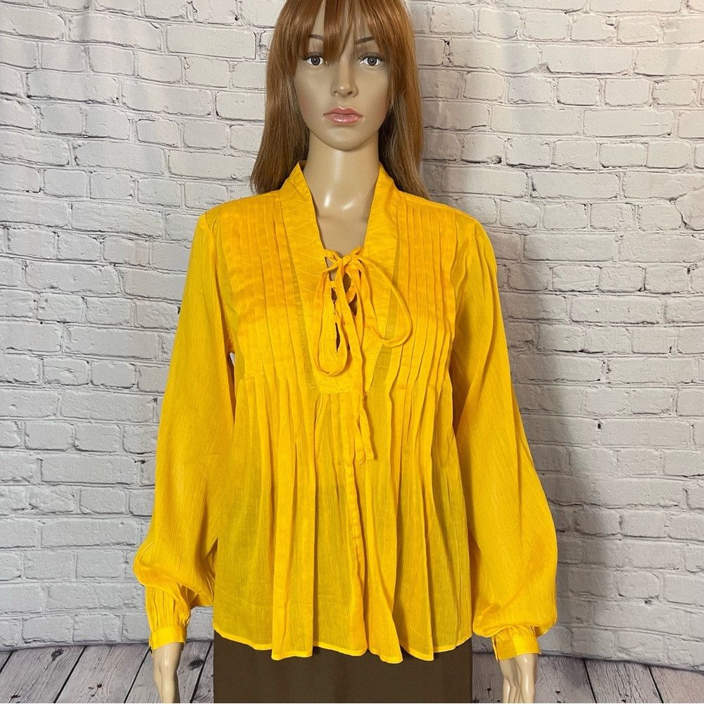 Rag & Bone NWT New $325 Rag & Bone Sachi Lace-Up Split Neck Silk Blend Size S / US 4 / IT 40 - 2 Thumbnail