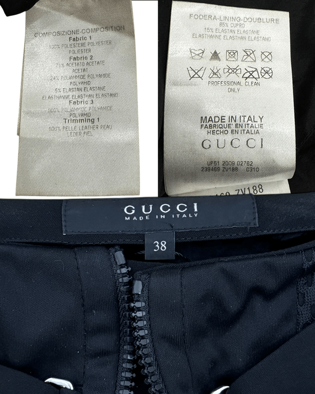 Gucci Gucci by Frida Giannini SS10 Strap Detail Mesh Panel Skirt Size 26" / US 2 / IT 38 - 10 Thumbnail