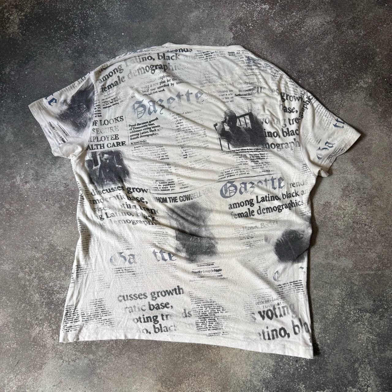 If Six Was Nine × Japanese Brand × Vintage Vintage Gazette Print Retro T-Shirt Size US XL / EU 56 / 4 - 7 Thumbnail