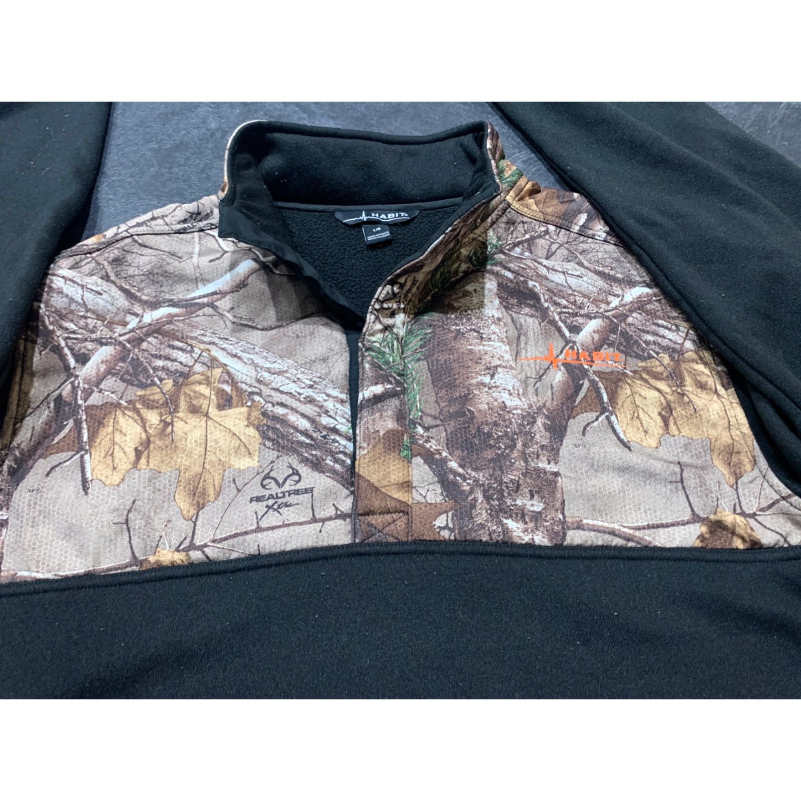 Realtree Habit Realtree Camo Jacket Large Brown Fleece Lined 1/2 Zip Outdoor Men’s Size US L / EU 52-54 / 3 - 4 Thumbnail