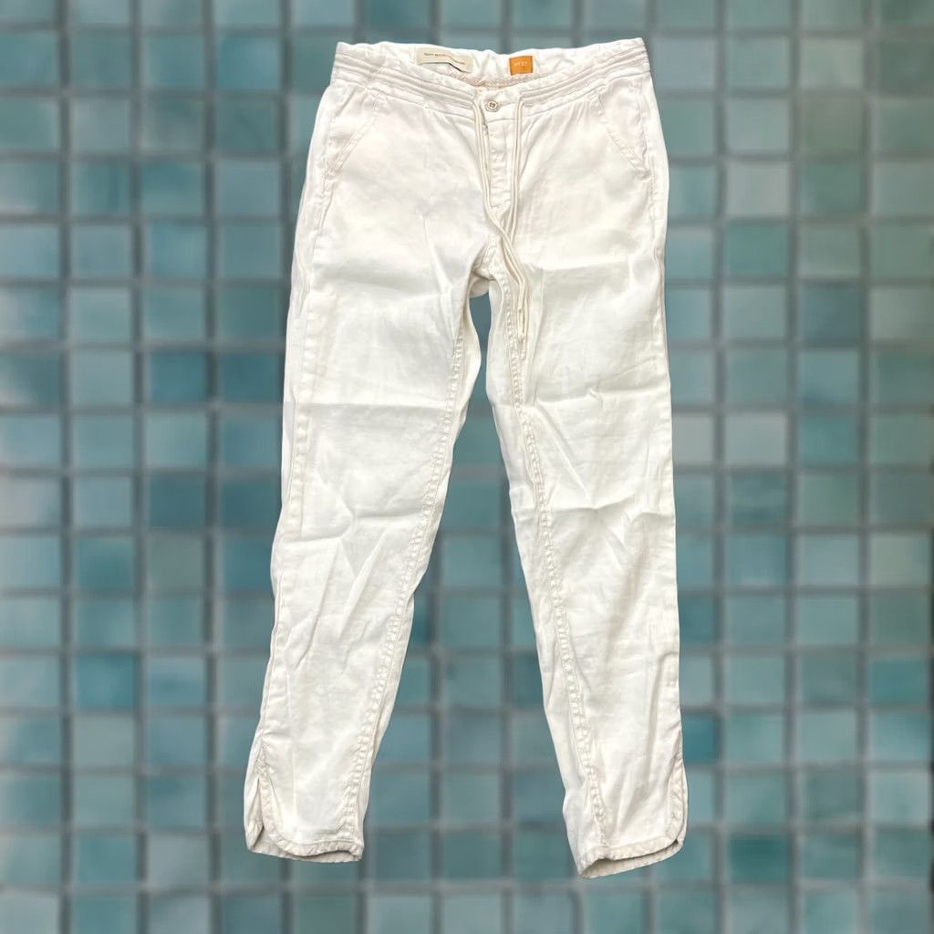 Anthropologie Anthropologie Pants Womens 27 Beige Pilcro And The Letterpress Linen Skinny Leg Pant Size 27" / US 4 / IT 40 - 1 Thumbnail