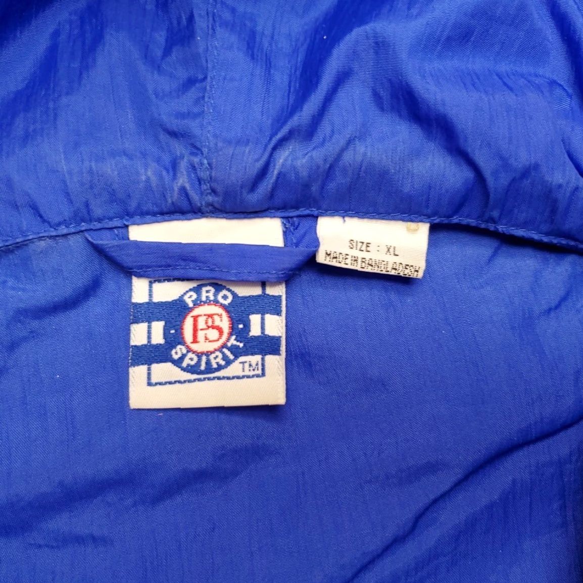 ESPIRIT VTG Pro Spirit Track Jacket Men XL Blue Windbreaker 100% Nylon Full Zip Unlined Vintage 90s Casual Mens Size US XL / EU 56 / 4 - 4 Thumbnail