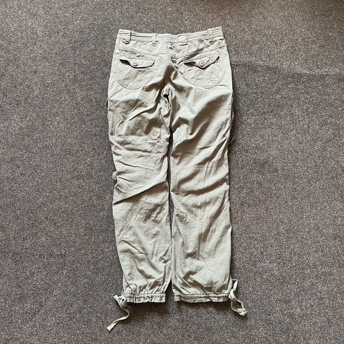 Vintage Y2K Baggy Cargo Pants Distressed Thrashed Streetwear Logo M Size 32" / US 10 / IT 46 - 4 Thumbnail