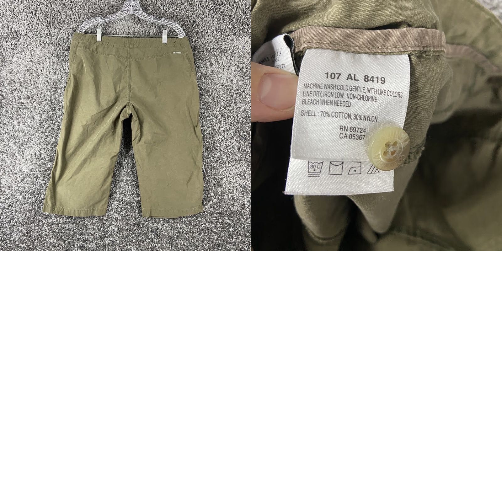 Vintage COLUMBIA Green Bermuda Shorts Women's L Regular Size 36" / US 14 / IT 50 - 8 Thumbnail
